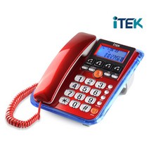 아이텍_ 네온램프 빅버튼 강력벨 유선전화기 발신자표시 IK-800, 단품