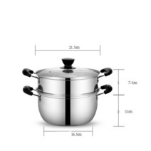 이우미 스테인레스 찜기 찜솥 스튜 냄비 다용도 이단 인덕션 가스레인지 겸용RW1384, 1세트, Type-A