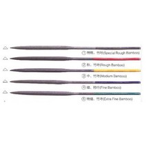 우드카빙키트 5PCS 200mm 파일 금속 조각 보석에 대 한 설정 다이아몬드 유리 돌 나무 공예 도구 플랫 삼각, 02 bamboo leaf shape