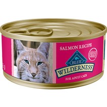 블루 버팔로 윌더니스 연어 그레인 프리 고양이 사료 통조림, 5.5-oz case of 24