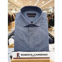 로베르따디카메리노 로베르따디까메리노 체크 면혼방 슬림핏 스판 셔츠 RL3-451-2 (P001672506)