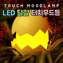 도매창고 LED 캐릭터 터치 무드등 터치무드등 말랑말랑 달걀 계란 노른자 인테리어조명 USB 충전식 취침등 수유등 수면등, 달걀무드등, 핑크