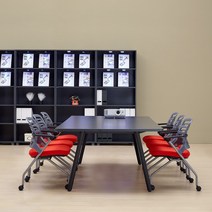 [퍼니럭스] 셀더스 토브 사무실 회의용테이블 1500/1800, 토브 1800 회의테이블, 마블/블랙다리