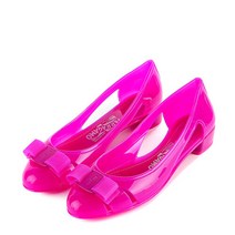 페라가모 [페라가모] (VARA JELLY HOT PINK 0751452) 여성 바라 젤리 플랫슈즈