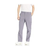 Landau 남성 모던 테일러드 핏 스트레치 50/50 허리 스트레이트 레그 카고 스크럽 팬츠 2025, Steel Grey, Steel Grey