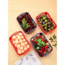 한다라이 플라스틱 과일 따기 휴대용 과일바구니, 5캐티 레드버클커버100개(중공바닥)