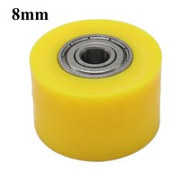 체인텐셔너 8mm 또는 10mm 드라이브 풀리 롤러 슬라이더 휠 가이드 구덩이 먼지 거리 자전거 오토바이 atv 오렌지 색상 25, 8mm 옐로우