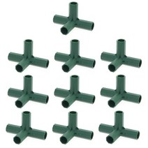 비닐하우스 비닐하우스파이프10pcs/5 개/대 온실 프레임 커넥터 공장 천막 기둥 등반 식물 파이프 극 연결, 03 as picture 10pcs