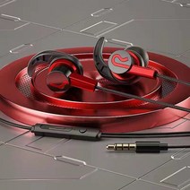 3.5MM Type-C 유선 헤드폰 범용 이어폰 이어폰 슈퍼스 스포츠 헤드셋 이어 버드 Xiaomi Huawei 용 마이크가있는 핸즈프리, 레드-3.5mm-R6, 하나