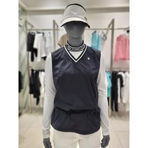 클리브랜드[NC강남] 23 S/S V넥 허리셔링 우븐소재 여성 간절기 바람막이 골프조끼 베스트