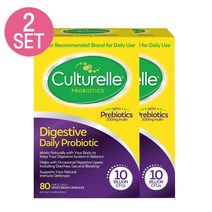 Culturelle [2개 SET] 컬처렐 유산균 성인용 80정 배지캡슐 Digestive Health Probiotic 80 VC, 1개