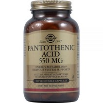 Solgar 솔가 프리미엄 데일리 판토텐산 550 mg 100 식물성 캡슐