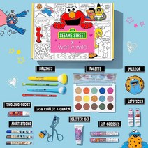 세서미 스트리트 한정판 PR 박스: 브러시 팔레트 및 생생한 색조가 있는 메이크업 세트
