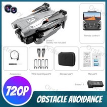 Z908Pro 드론 4K HD 듀얼 카메라 5G 와이파이 지능형 장애물 회피 광학 흐름 호버 다기능 스마트 RC 헬리콥, 01 720P GY 1B