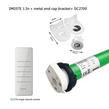 Dooya 관형 모터 DM25TE 1.5n 433MHZ 100V-240V Dia.38mm 튜브 전기 전동 원격 포함 없음, 02 motor with remote