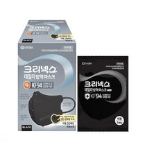 크리넥스 데일리 마스크 블랙 대형 KF94, 20개입, 1개
