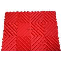 친구 만들기 24pcs 30x30x5cm 스튜디오 어쿠스틱 폼 방음 처리 패널 KTV 드럼 룸 벽 방음 폼 스폰지 패드, 02 red_0 24pcs