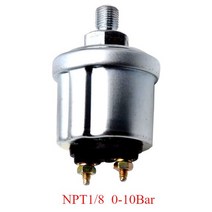 7색 백라이트 자동 해양 오일 압력 게이지 5 Bar 0 ~ 75psi 연료 52mm 범용 트럭 요트 RV 9-32V, 16 10Bar sensor