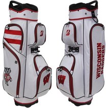 BridgestOne 브리지스톤 NCAA 골프 카트 가방, White/Red