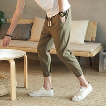 MOSAIRATION 패션 바지 남자 면바지 남여공용 바지 남자 바지 긴바지 일자바지 편안한 바지 린넨 바지 멀티 스타일 팬츠