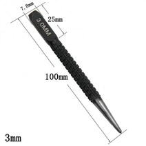 센터 펀치 1.5mm/2mm/3mm 합금강 금속 목재 마킹 드릴링 도구 브로카스 파라 브로카 마데이라 코어 드릴용 3 개, 3.0mm