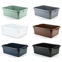 mh_업소용 설거지통 색상선택 식기수거함 잔반통 51x38.5cm 설거지수거함 박스형 고강도 잔반수거함, 회색