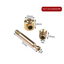 캠핑카 꾸미기 악세사리 m6 m8 가구 ​​하드웨어 3-in-14-in-1 연결 조각 침대 조립 조각 망치 너트 나사 편심 휠 액세서리 2pcs, m6 4-in-1