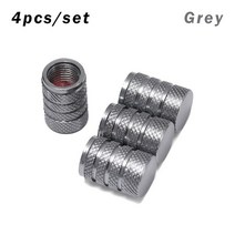 4Pcs 알루미늄 합금 방진 타이어 밸브 모자 덮여 자동차 오토바이 범용 튜브 자전거 액세서리, 05 silver, 05 silver