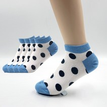 윌리엄리 여성 빅도트 양말 5족묶음