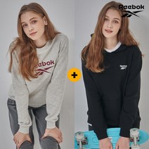 [REEBOK] 리복 여성 후드티+맨투맨 SET