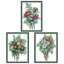 십자수 자수 만들기 가을 과일 계산 인쇄 키트 aida 14ct 11ct 캔버스 패브릭 바늘과 실 세트 diy 홈 장식, j623-j625, 11ct 인쇄
