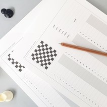 주방용품 체스기보노트 오늘공부 메모지, 제이로그 오늘공부 체스 기보 노트패드(100매)