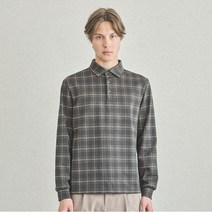 닥스셔츠 NOTIG 울혼방 체크 자카드 카라 티셔츠 그린 OIF1T1TL107E1