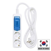 모즈온 16A 4000W 고용량 2구 멀티탭 멀티콘센트 1.5M/3M/5M, 고용량 멀티콘센트 2구, 3m, 1개