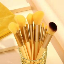 make up brush 붓 메이크업 메이크업 브러쉬 세트 화장품 파우더 아이 섀도우 파운데이션 블러쉬 블렌딩 컨, 한개옵션1, 03 Yellow-no Bag