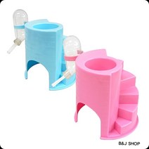 햄스터계단 물병 상단홈 놀이공간 반려동물계단 강아지계단만들기 애견용품, 핑크