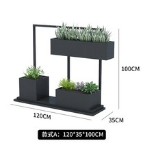 철제 플랜트 박스 정리대 인테리어 식물 다이 화분 거실 선반, 블랙스타일A120x35x100cm