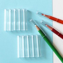 투명 연필 뚜껑 캡 10개입 색연필 보호 펜슬 홀더, 상세페이지 참조