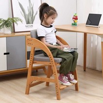 피노키오 의자 주방 하이 벤치 나무 재질, 우드 핑크