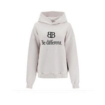 발렌시아가 720426 TNVV1 9784 BB 디프런트 자수 스웨트 오버사이즈 후드티셔츠 베이지 남성 후드