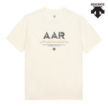 [데상트] 반팔티 UQB SM323VTS83-IVO 남녀공용 AAR 레터링 반팔 티셔츠