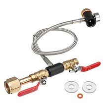 탄산수 제조기 탄산메이커 탄산 기계 g12 co2 실린더 리필 어댑터 호스 sodastream 탱크용 소다 메이커를 채우기 위한 co2 리필 스테이션 커넥터 키트 23, 실버 & 골드