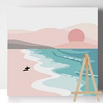 유쾌한컴퍼니 DIY유화그리기 세트 명화그리기 20X20, A-252 일출과 바다