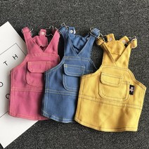 코코스튜디오 강아지옷 데일리 봄옷 제니 멜빵 치마, 코코 제니 멜빵 치마/핑크