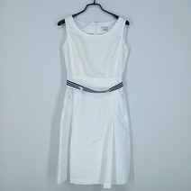 빈티지다온 빈폴 벨티드 옆포켓 린넨 썸머 민소매원피스 화이트