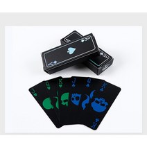 마술카드 마술트럼프 신기한 카드 54 PCS 방수 블랙 카드 놀이 품질 플라스틱 PVC 정장 매직 트릭 도구 크, 13 PKP-0014-2
