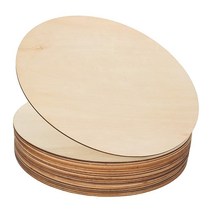 ZOEYES 20팩 30.5cm(12인치) 목재 라운드 미완성 참피나무 합판 나무 시트 빈 나무 원형 공예 페인팅 학교 프로젝트 도어 행거 우드 버닝