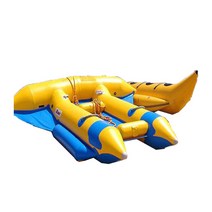바나나 보트 수상 레저 공장 직접 물 모델 비행 물고기 공원 놀이 서핑 장비 풍선, 2tubes for 4 people