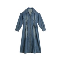 빅사이즈 여성 데님 원피스 여자 봄 미니 원피스 데이트룩 스커트 빈티지