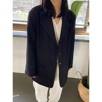 [해이주] 시크 울 체크 코트